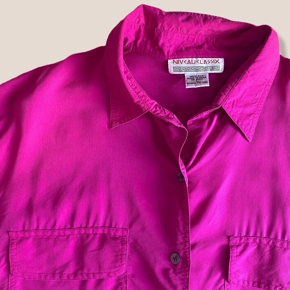 Vintage Silk Button Up Top - Picture 5 of 5